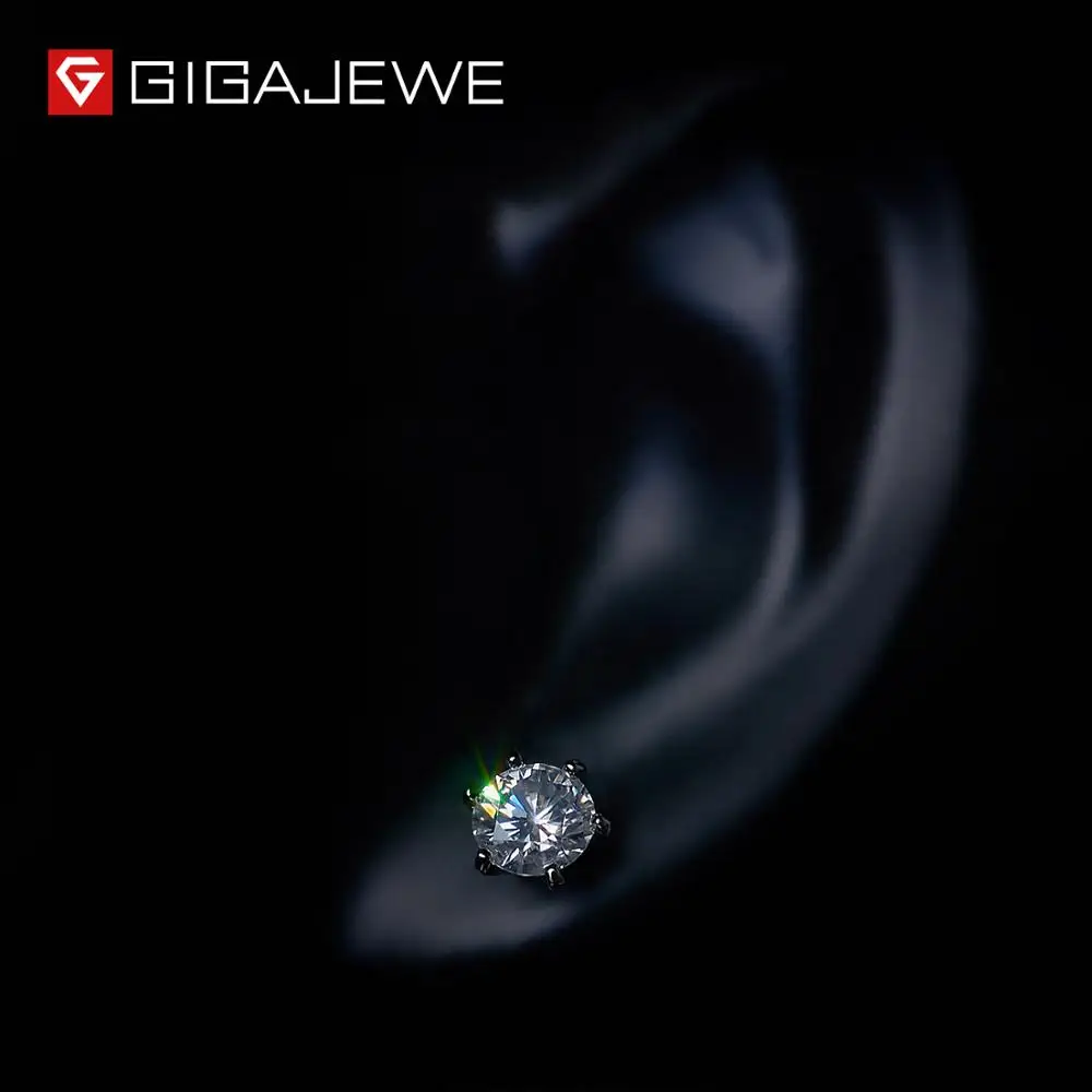 GIGAJEWE EF VVS1 Круглый вырез всего 2.0ct Алмазный тест прошел Moissanite 18K Позолоченные 925