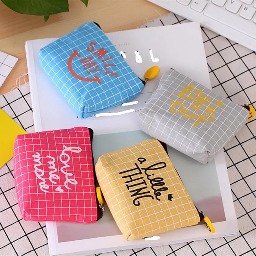 Новинка 2017 Симпатичные холщовые женские кошельки M244 синего розового желтого