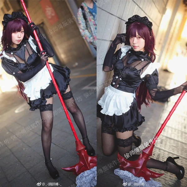 

[Customized] Fate/Grand Order FGO Scathach Maid Uniform Dress Cosplay Costume Halloween Suit For Women Outfit New