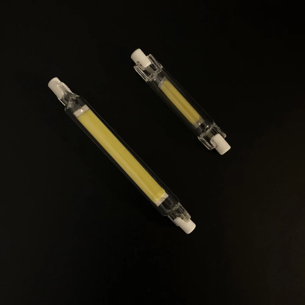 10 шт./лот светодиодный R7S COB светильник стеклянная лампочка трубка для воздушных