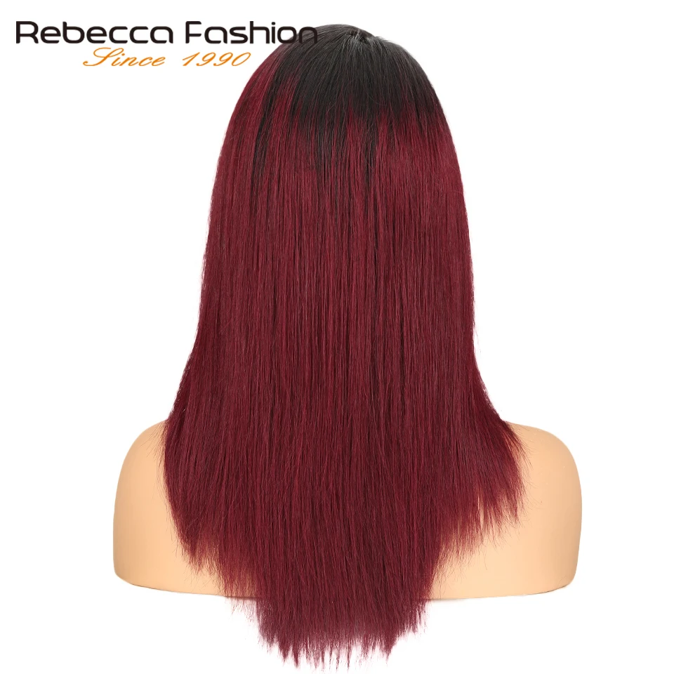 Rebecca правая часть человеческих волос кружевные передние парики для женщин - Фото №1