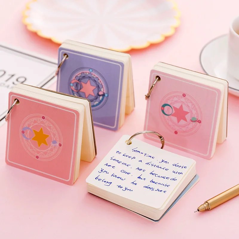 Kawaii Star Magic Iron Ring Notes милый креативный блокнот для заметок мини-блокнот школьные офисные принадлежности канцелярские товары рекламные вещи лист - Цвет: Color random 1Pc