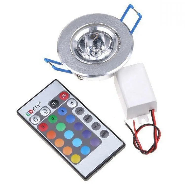 1 шт. светодиодные лампы 3 Вт RGB 16 видов цветов прожектор AC85 265V + ИК пульт