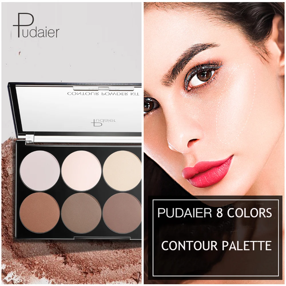 Pudaier Face highlighter пудра палитра корректирующий консилер мощность макияж 3D лицо