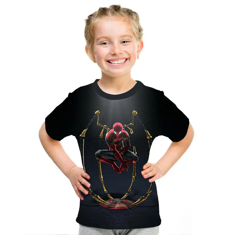New 2019 children t shirts movie spider-man hero's exped Print Kids Baby Boy Tops Short Sleeve T-Shirt Summer Tee free shipping | Мать и