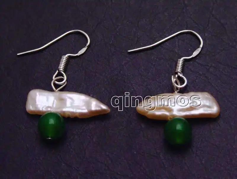 Бусины зеленые розовые пресноводный жемчуг бива и 6 мм 15-25 Круглые Earring-ear467 |