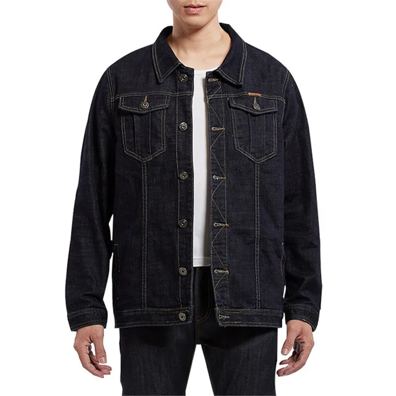 Plus Size 8XL 7XL 6XL Men's Denim Jackets Trend Fashion Cowboy Motorcycle Jacket Coats Clothing Male Casual Loose Outwear | Мужская