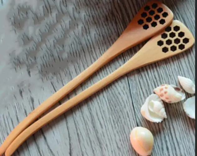 22 Ручной работы 30 шт./лот деревянный ложка для меда смешивания Stick мёд ложка Кухня мешалка ложка - Цвет: 22