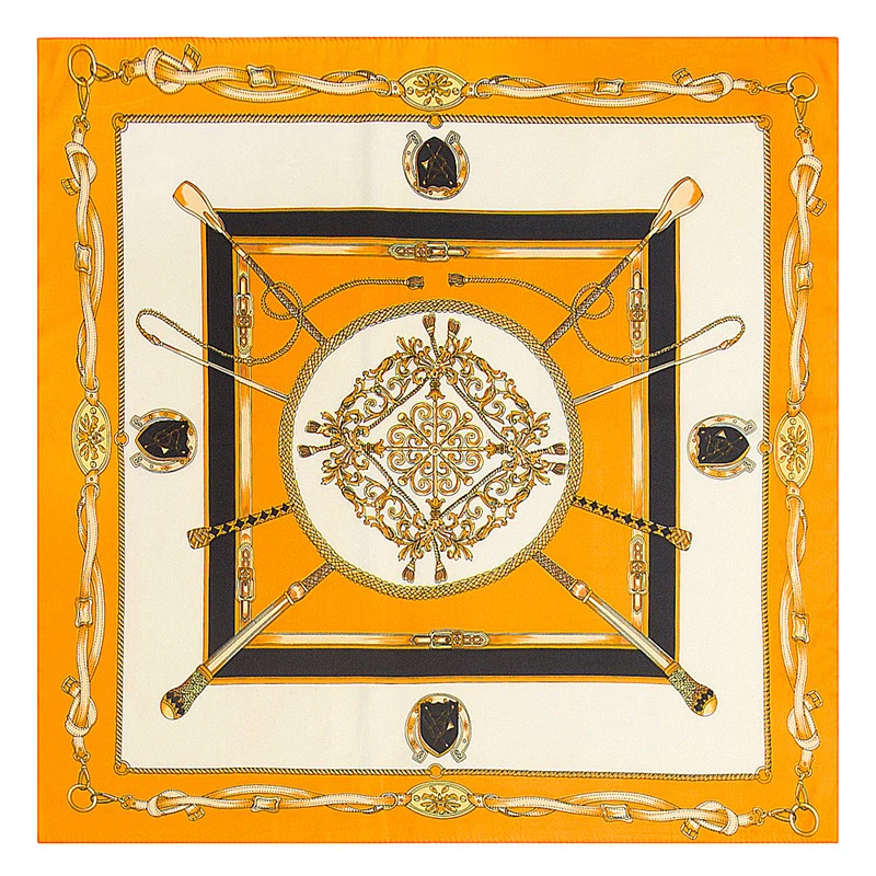 Новый весенний шелковый шарф женские квадратные шарфы испанский дизайн с