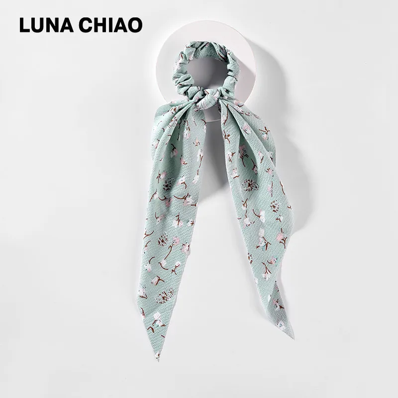 Женские тканевые банданы для хвоста LUNA CHIAO модные аксессуары волос с цветочным