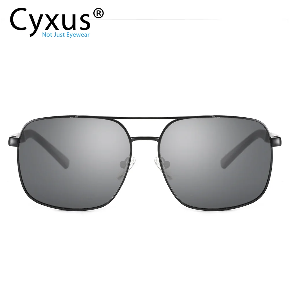 Cyxus классические УФ 400 поляризованные солнцезащитные очки негабаритных квадратных унисекс оттенков с UVA UVB защита 1002