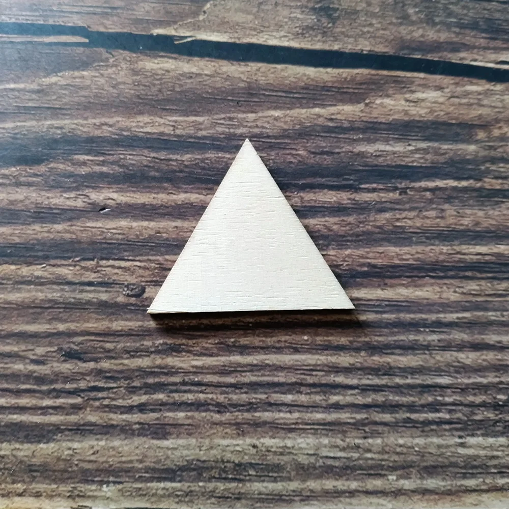 

Wooden Triangle Shape Wood Pendants Triangle Charm Pendants Craft Hanging Tag Decoration