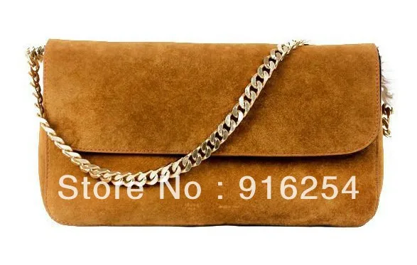 Leather Bags/ Women Fashion Shoulder Bag/ Gourmette Bag Suede Brown/Free shipping /Bags | Багаж и сумки