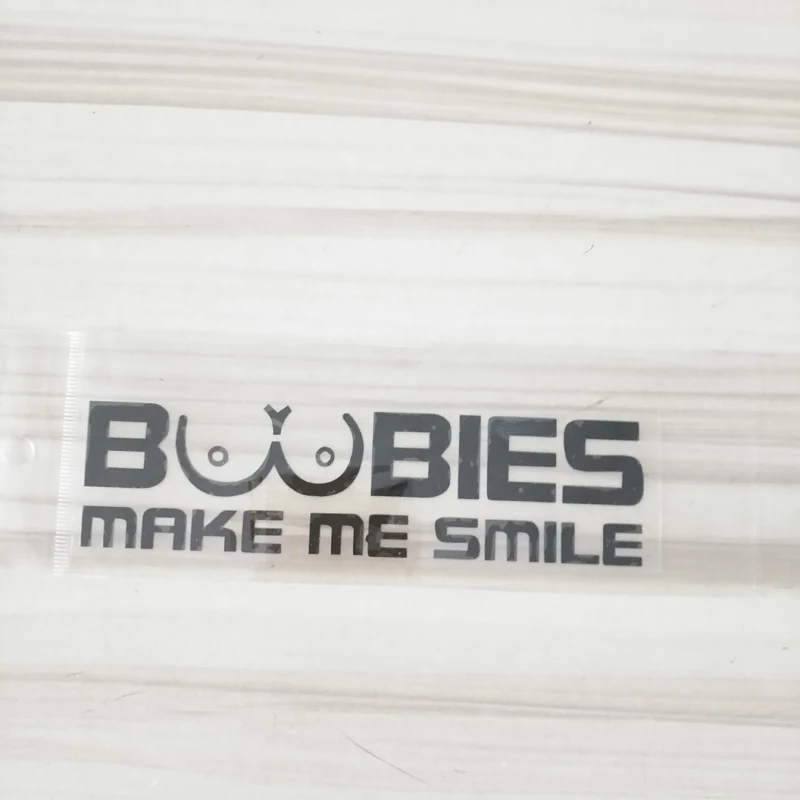 (100 шт./лот) оптовая продажа BOOBIES MAKE ME SMILE забавная наклейка для автомобиля