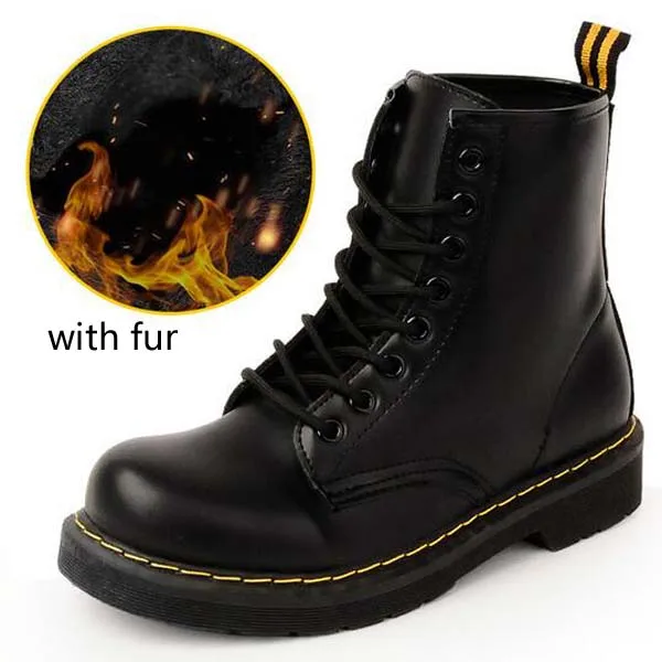 black fur Новые модные женские зимние ботинки; зимняя повседневная обувь для отдыха на меху с высоким берцем; женская обувь; aa0220 - Цвет: black fur