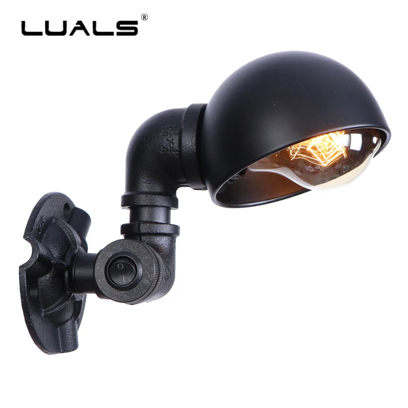 

Loft Wall Lamp Vintage Indoor Wall Light Iron Water Pipe Wall Lights Edison Industrial Lamps E27 Luminaire Bar Cafe LED Lighting