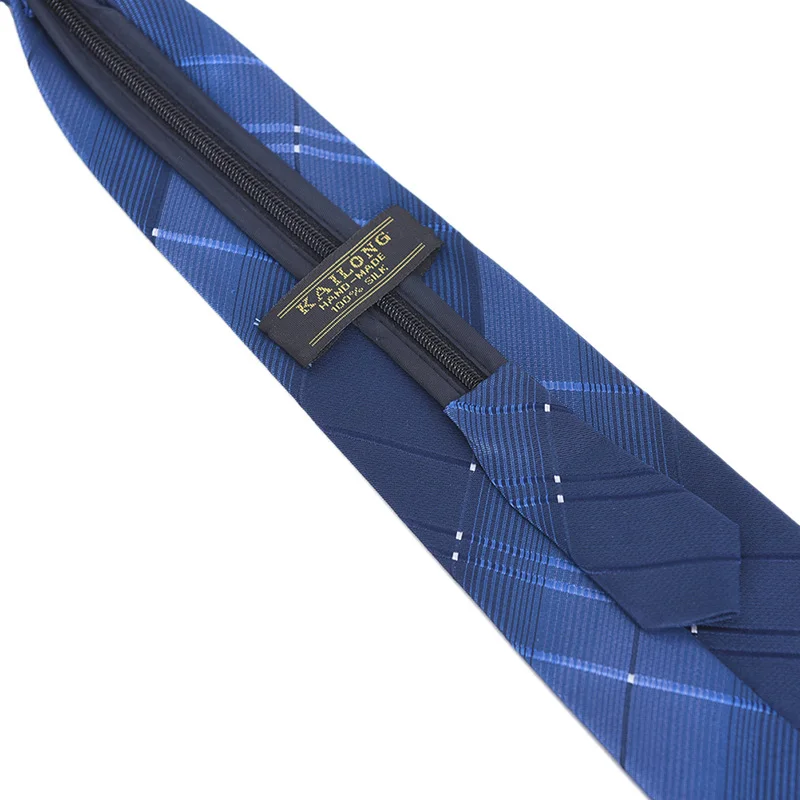 Для мужчин молния галстук легко вытащить ленивый 8 см классические полосатые