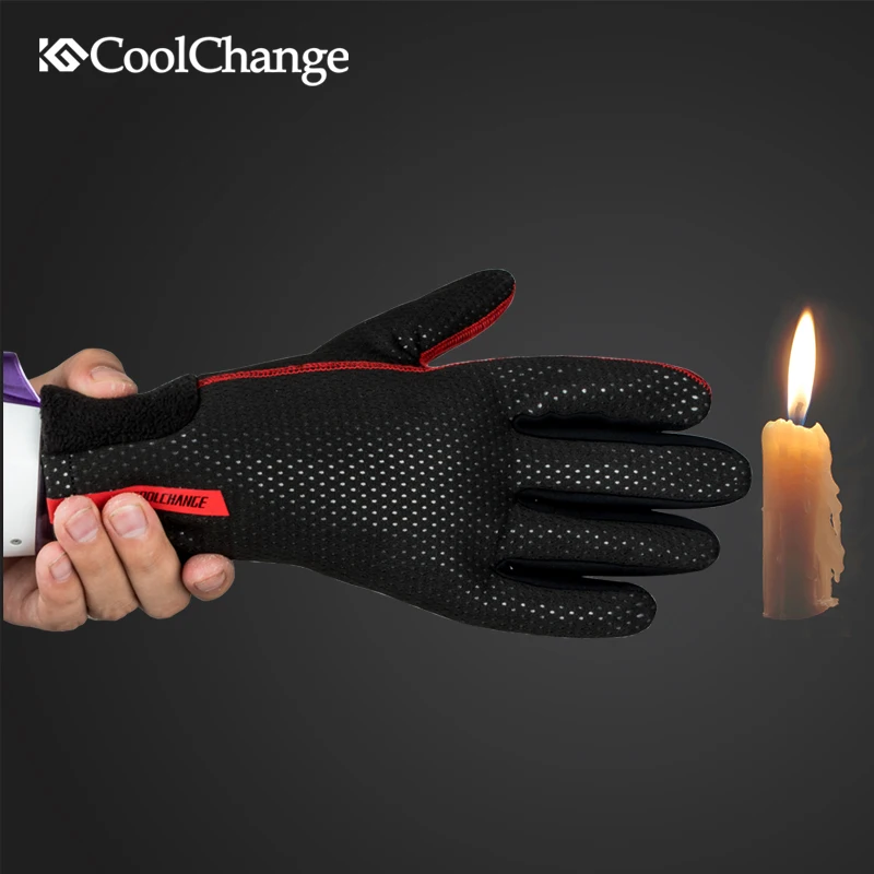 Велосипедные перчатки CoolChange зимние спортивные водонепроницаемые теплые