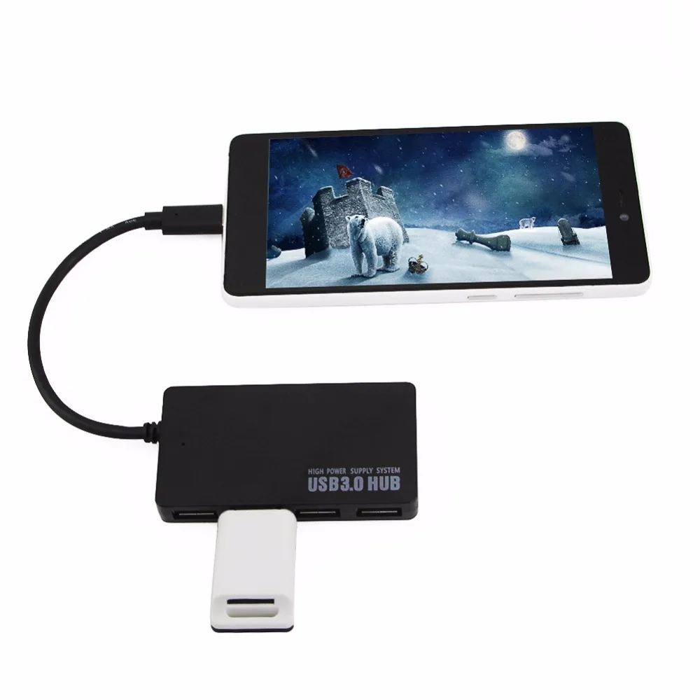 Адаптер питания CHUYI usb 3.1 Type C на 4 порта USB 3 0 HUB с функцией OTG штепсельная вилка