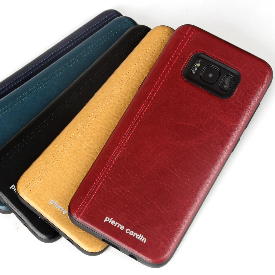 Чехол для samsung Galaxy S8,, Пьер Карден, натуральная кожа, TPU, чехол, чехол для samsung Galaxy S8 Plus, задний Чехол для телефона, чехол s, сумка