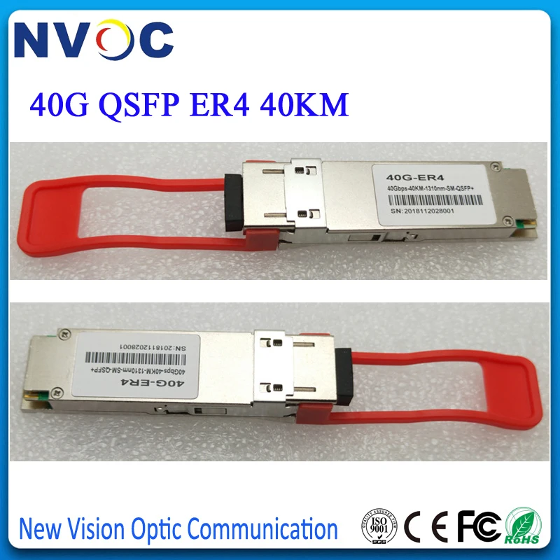 Бесплатная доставка 40G базовый оптический трансивер QSFP + ER4 40 км Дуплексный