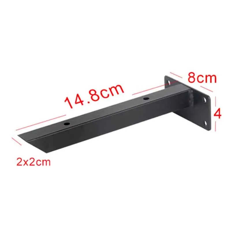 

2PCS Wholesale Cheap Black Cool Hidden Invisible Hanging Wall Floating Mounting Shelve Table Brackets, 14.8x8cm
