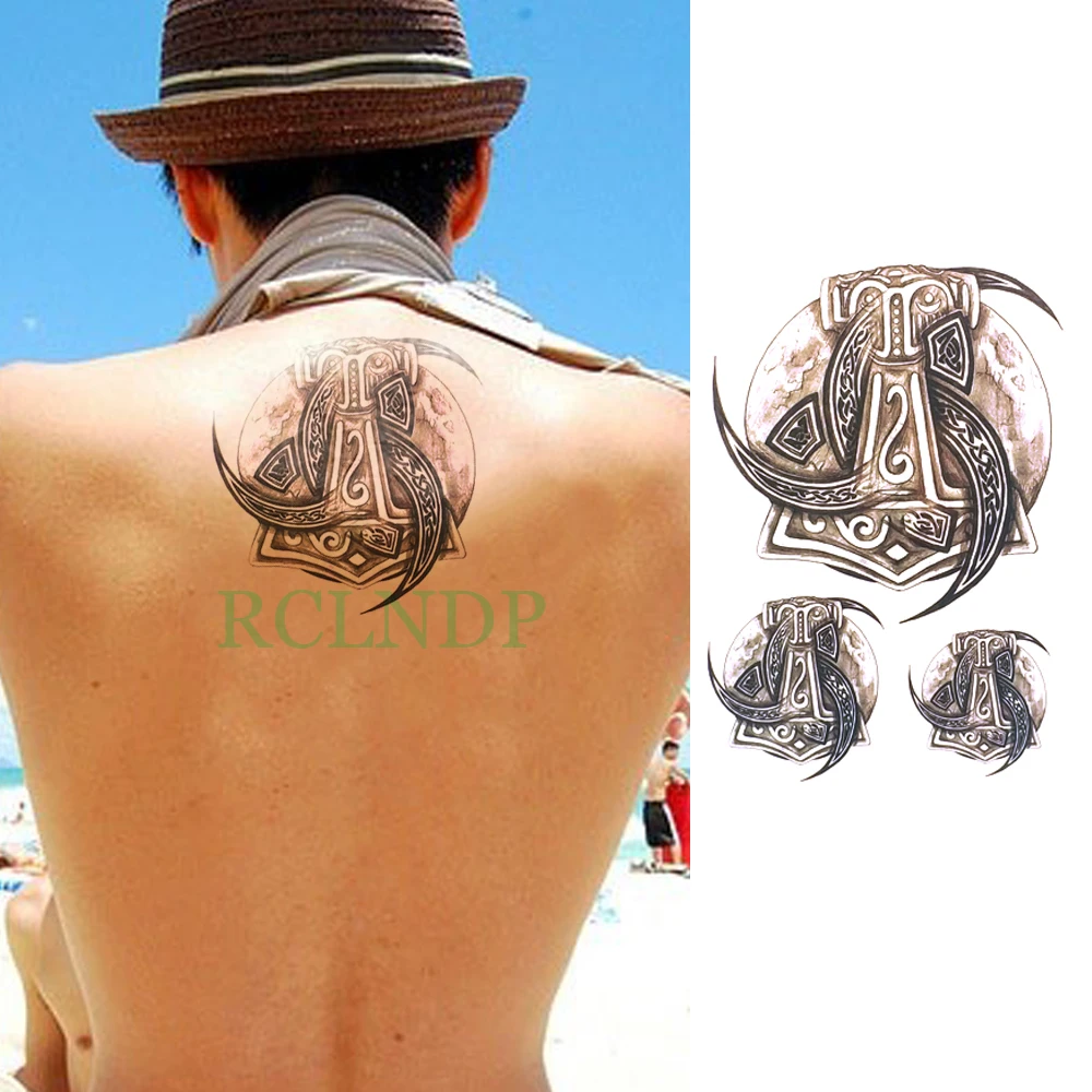 Waterproof Temporary Tattoo Tribal Totem Old School tatto flash tatoo fake tattoos large size body art for girl women man kid | Красота и
