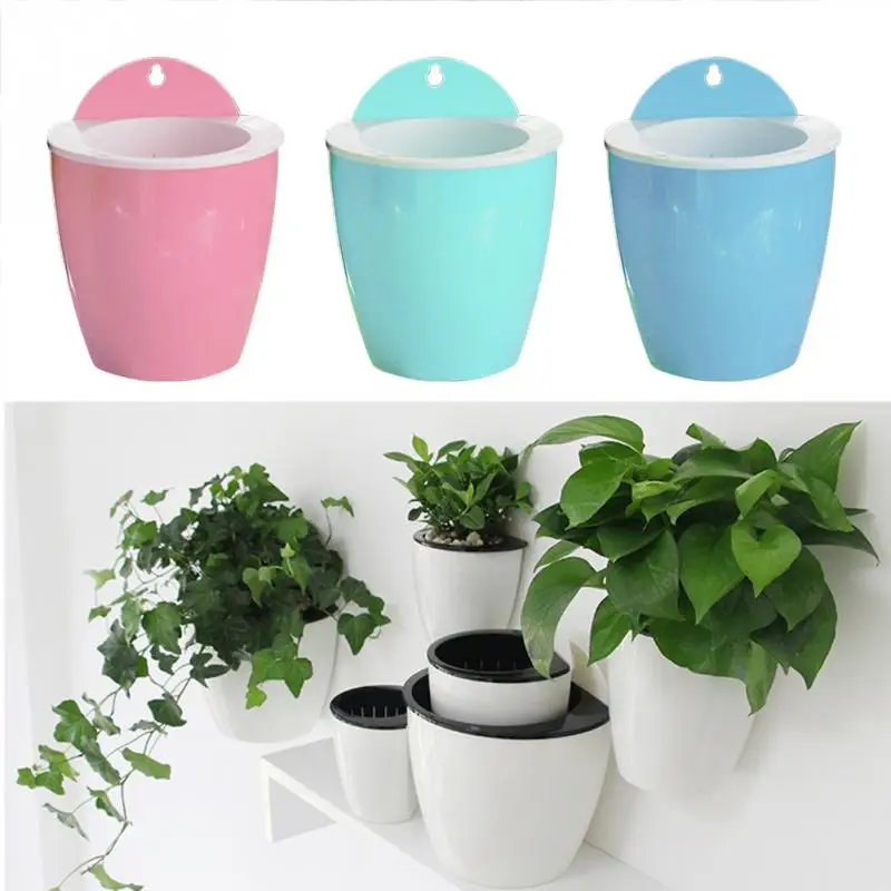 

Automatic Water Absorption Plant Flower Pot Wall Hanging Vertical Garden Pots Creative Garden Decoration