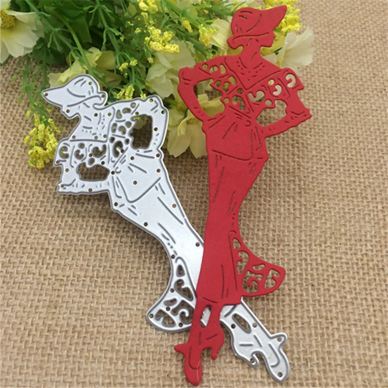 Женская модель Модные металлические Вырубные штампы фотоальбом карточка бумага