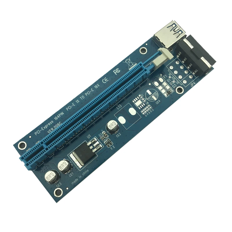 10 шт. 60 см USB 3.0 PCI E Express 1x до 16x райзер карта с кабелем питания SATA 15pin 4pin для майнинга