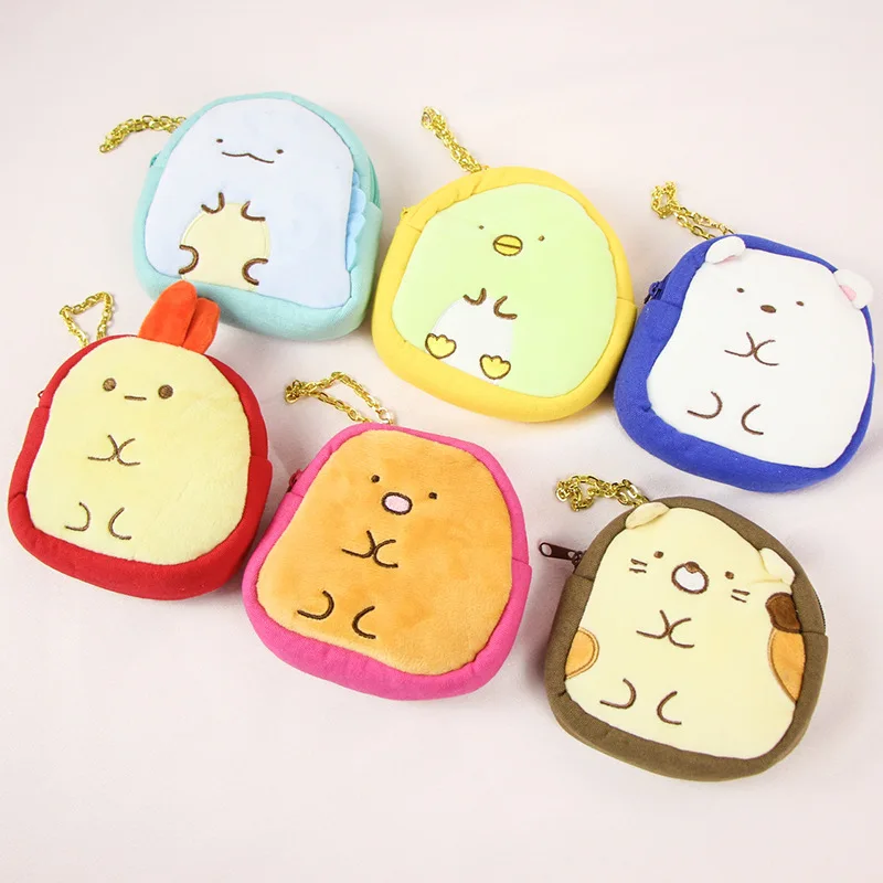 IVYYE Sumikko gurashi плюшевый кошелек мягкая кукольная сумка милый мультфильм пушистые сумки мягкий мини-мешок для игрушек малыш девочка подарок на день рождения Новинка