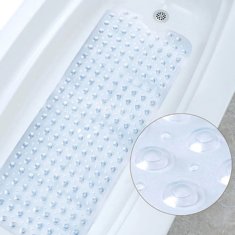 

New PVC Bath Mat For Toilet Bath Mats Shower Bathroom Carpet Suction Anti Slip Sucker Bathroom Carpet Set Bath Mat Decor