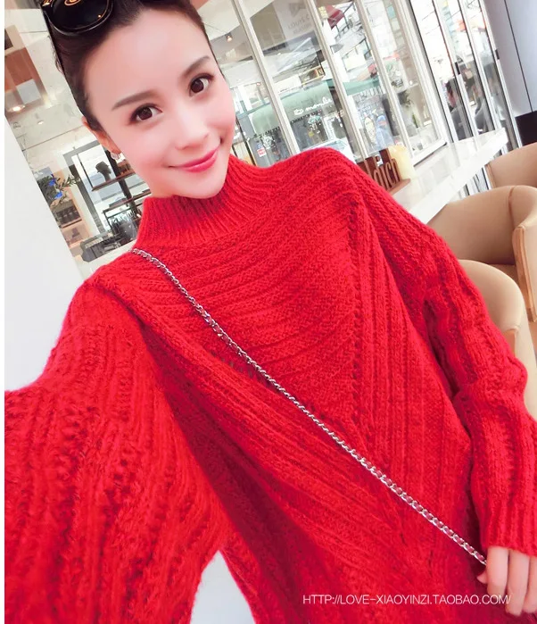 Весенне-осенние женские платья-свитеры зимние Рождественские Длинные свитеры