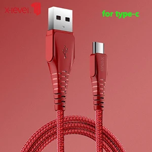 Кабель Micro USB для быстрой зарядки, кабели для телефонов 0,25 м, 1,2 м, 1,8 м, кабель USB C для передачи данных для iPhone, Android, кабель MicroUSB type-C - Цвет: red type-c