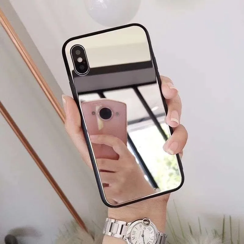 Зеркальный чехол для телефона iPhone X XR Xs 11 12 mini Pro Max 7 8 Plus 6 6s SE мягкий силиконовый