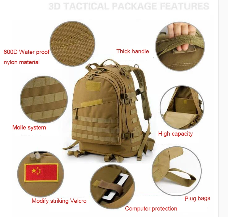 3D Военный Тактический альпинистский рюкзак для активного отдыха походов и
