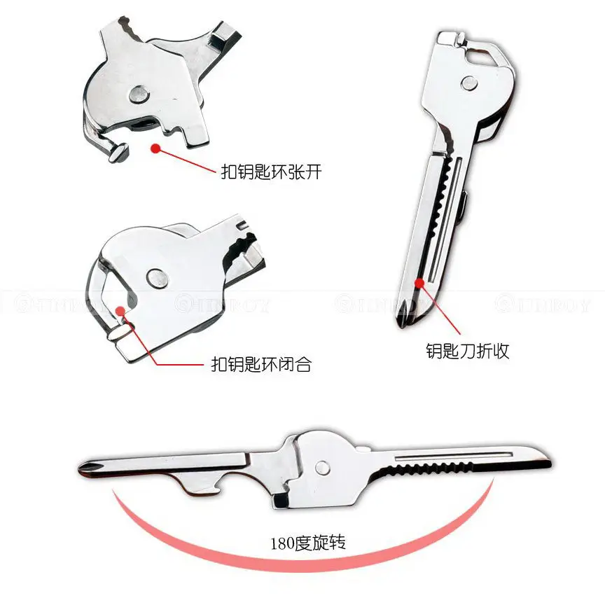 Многофункциональный брелок из нержавеющей стали 6 в 1|knives knife|knife functionknives pocket knife |