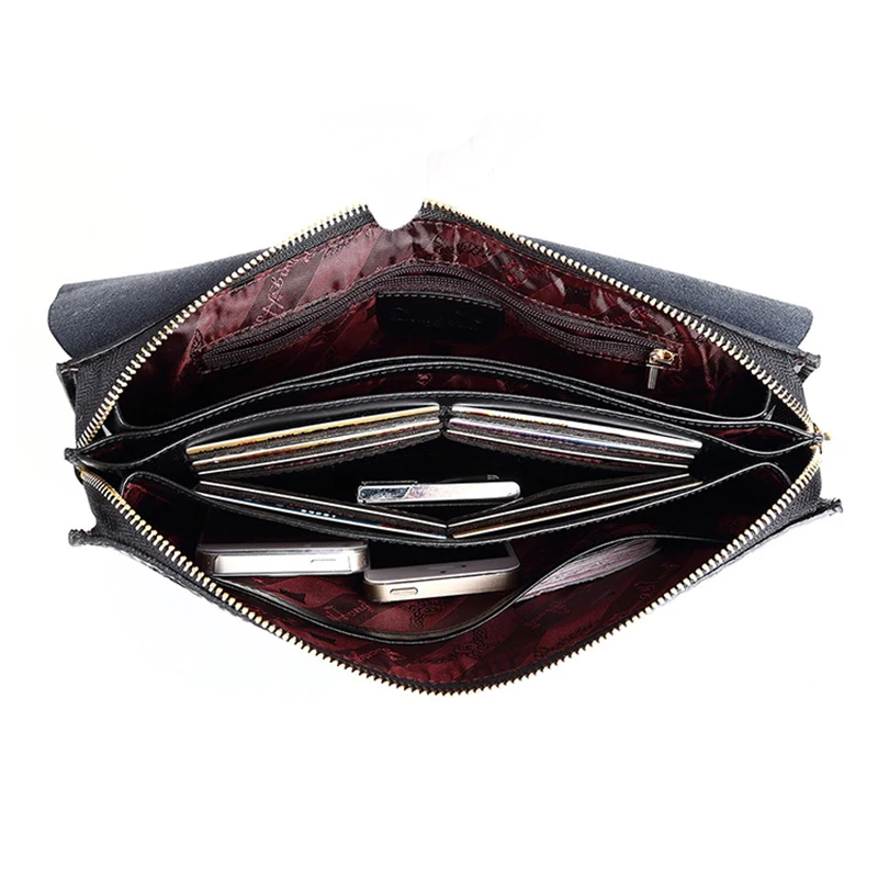 Мужской дизайнерский клатч из натуральной коровьей кожи мужская деловая сумка