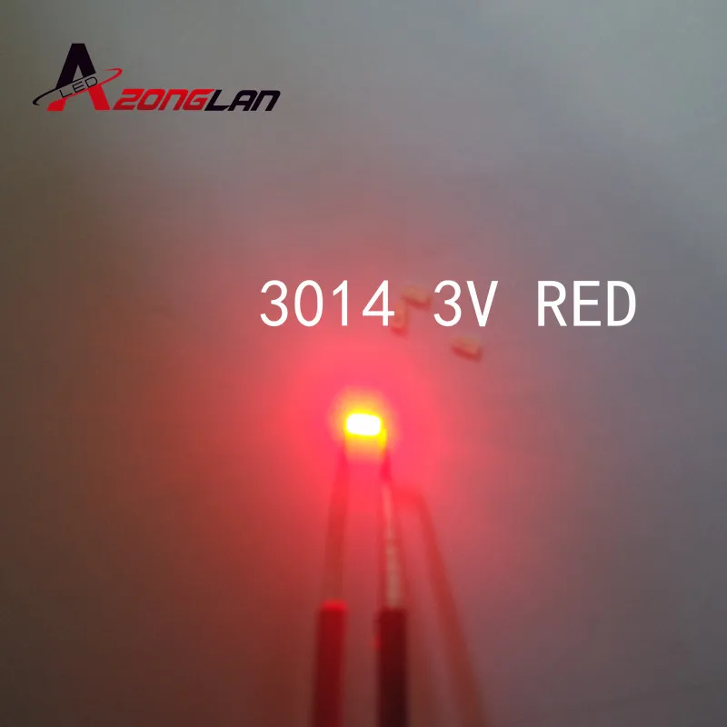 3014 SMD LED 50 шт./лот чип красный ультра яркий 0 2 Вт 6 8LM 30mA 3V поверхностное крепление