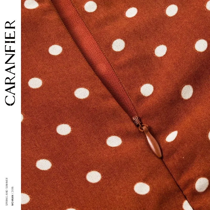 CARANFIER Shorts Women High Waist for Vintage Brown Ruffles Hemline Chiffon Sexy Ladies Summer Female | Женская одежда