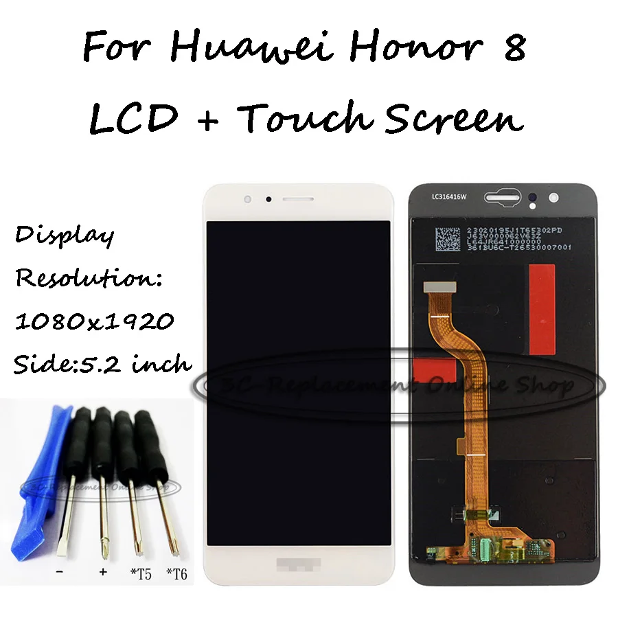 Для Huawei Honor 8 FRD AL00 AL10 DL00 L04 L09 ЖК дисплей + цифровой преобразователь сенсорного