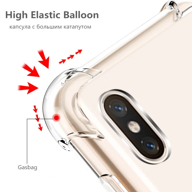 Luxury Shockproof Case for Xiaomi Mi 9 8 SE lite Mi8 soft Silicone on Redmi Note 5 6 pro 7 6a case Clear protection Phone Cover |