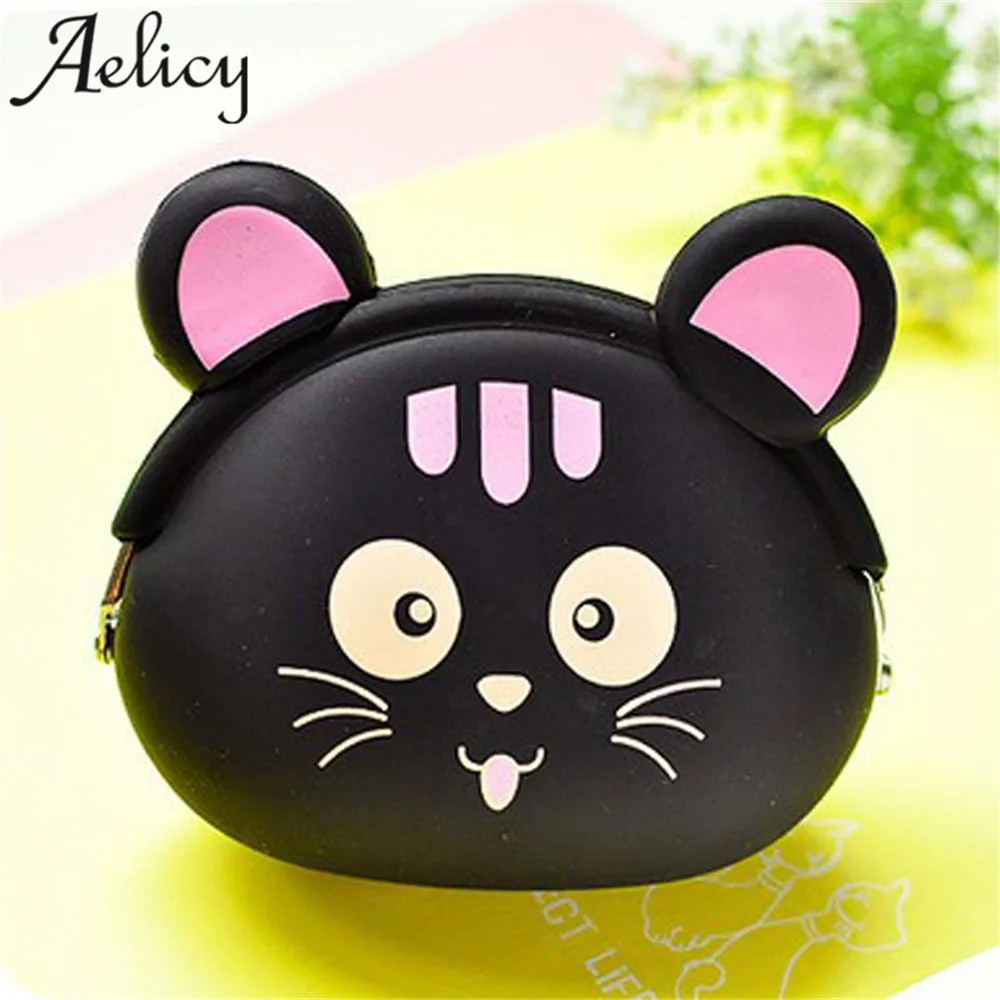 Owl Aelicy, хит, модный светильник, высокое качество, для женщин и девушек, мини-кошелек, мягкая поверхность, застежка, женская, мультяшная, силиконовая сумка для монет - Цвет: Owl