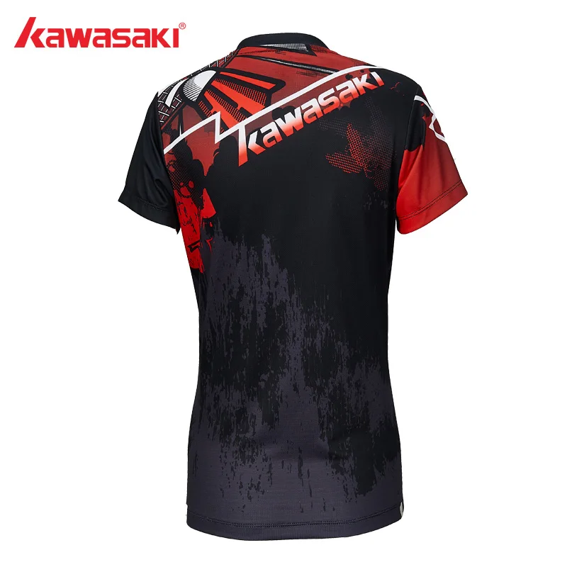 Оригинальная женская спортивная одежда Kawasaki для бадминтона рубашки с V образным