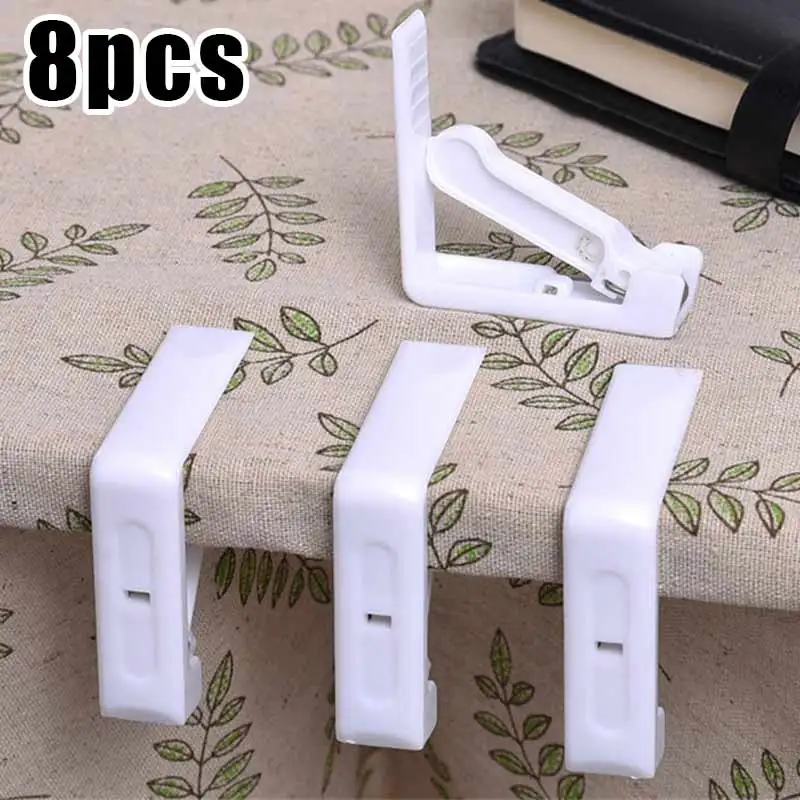 

8Pcs Cover Cloth Tablecloth Clip Table Spring Loaded Clamp Holder Plastic Supplies PAK55