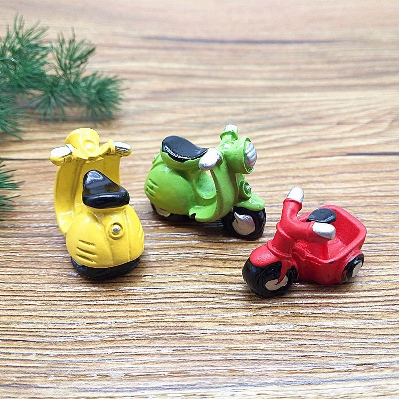 Мотоцикл Miniatura кукольный домик бонсай для сада и дома украшение игрушка миниатюрная мини Смола ремесло украшения микро декор DIY