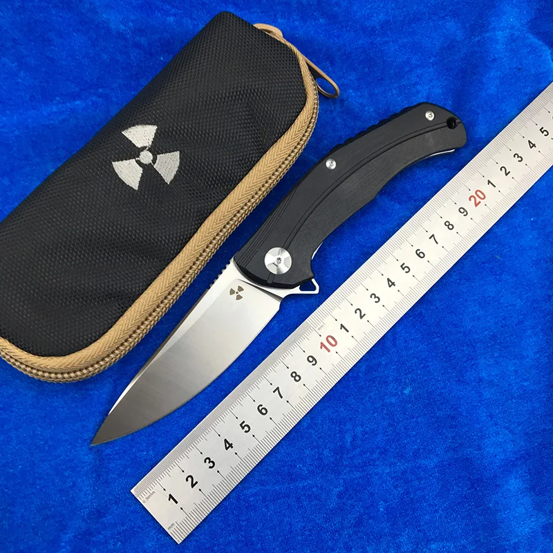 Складной нож LEMIFSHE JK3215G10 поворотный титановый Клинок с ручкой из метеорита для