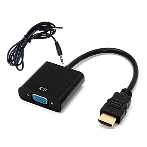 Лучшие предложения HDMI в VGA конвертер адаптер + 3 5 мм аудио разъем full HD 1080P черный |