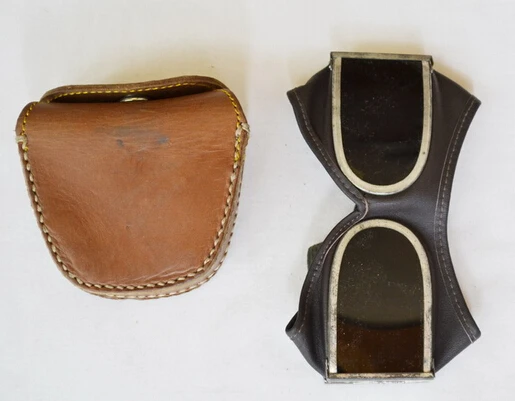 Очки авиаторы из овечьей кожи б/у старомодные ветрозащитные очки с резиновой