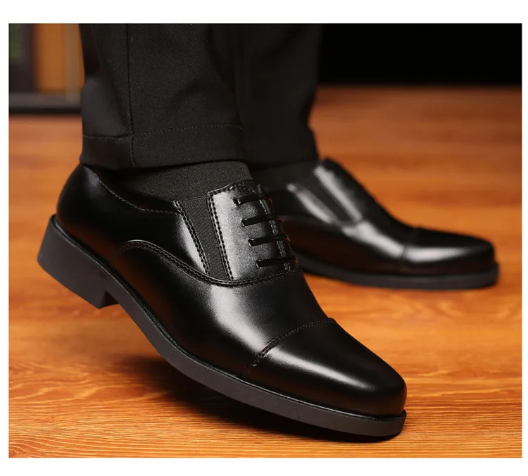 Новые мужские качественные туфли из лакированной кожи Zapatos de hombre черные кожаные